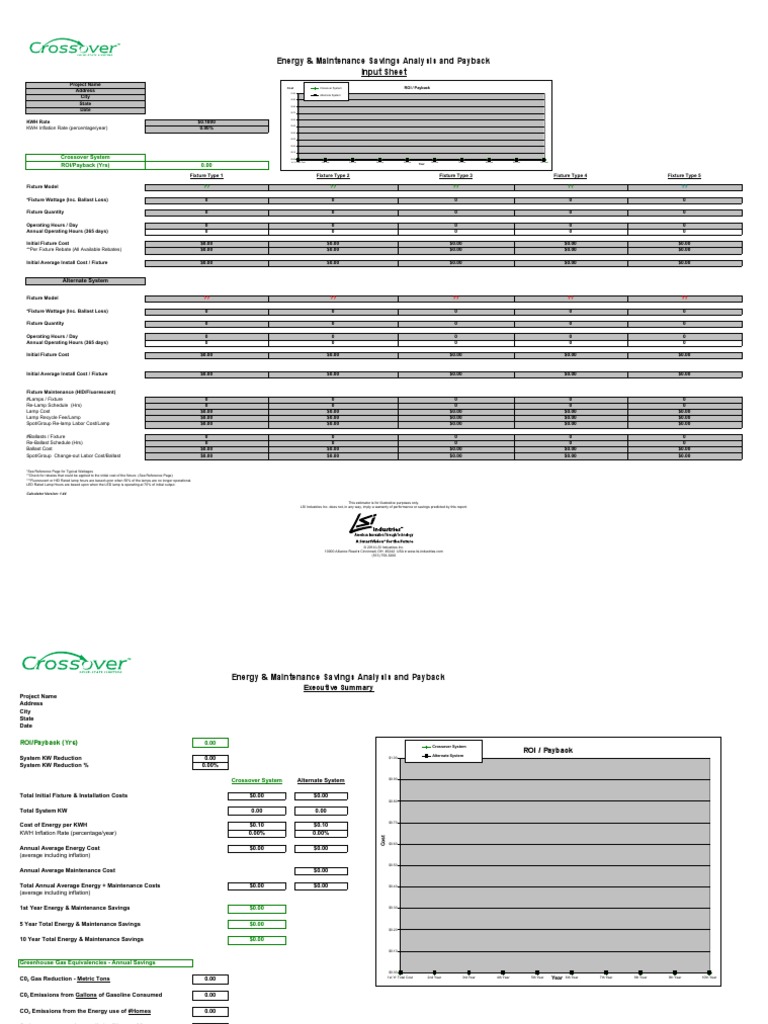 Encore LED Conversion Calculator ROI NJ | PDF | Light | Electrical ...