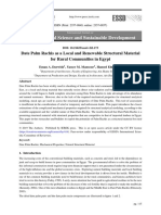 Date Palm Rachis As A Local and Renewable Structural Material For Rural Communities in Egypt