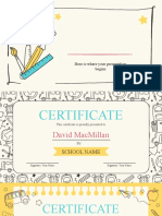 Class Awards Certificates