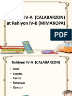 Rehiyon IV-A (CALABARZON) at Rehiyon IV-B (MIMAROPA)