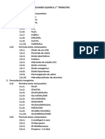 EXAMEN QUIMICA 1er TRIMESTRE