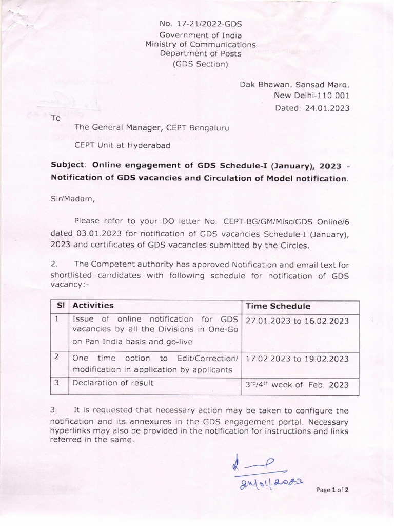 Notification PDF | PDF