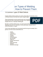 13 Common Types of Welding Defects PDF