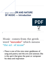 Definition and Nature of Music
