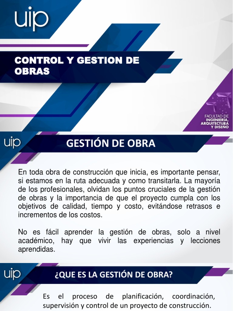 Control y Gestión de Obras de Construcción | PDF