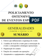 Policiamento Eventos Especiais Generalidades Operacionais