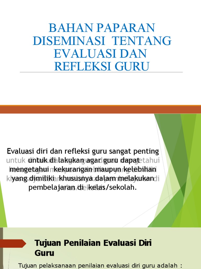 Refleksi dan Evaluasi Diri Guru | PDF