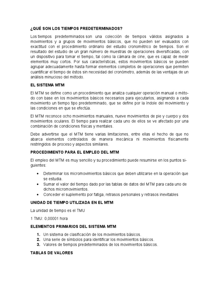 Guía Básica del Sistema MTM | PDF | Informática
