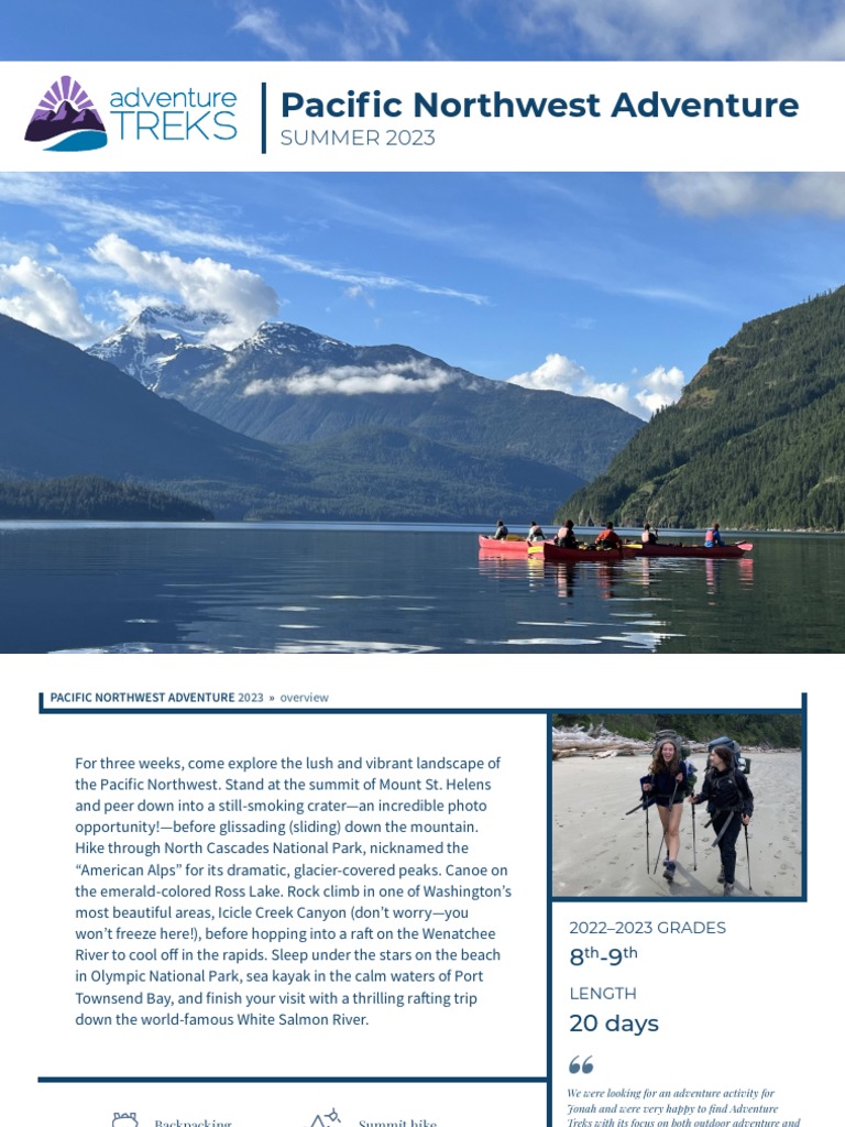 Pacific Northwest Adventure 2023 | PDF | Pacific Northwest