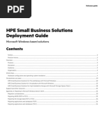 HPE Small Business Solutions Deployment Guide - Microsoft Windows Based Solutions Reference Guide