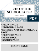 Parts of School Paper (BATUL, LAC)