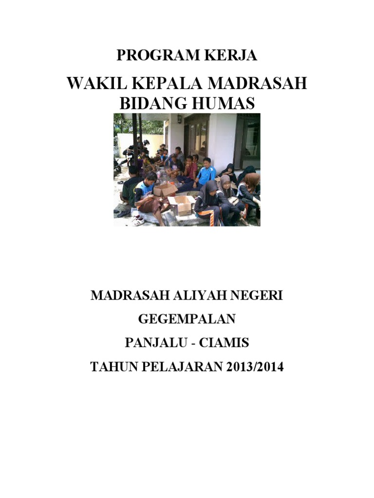 Program Kerja Humas MAN Gegempalan 2013/2014 | PDF | Karier ...