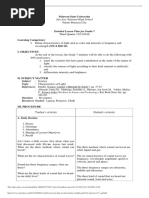 Lesson Plan in Characteristic of Light Grade7 by Harrison x27 S Girl PDF