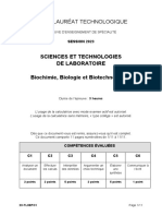 BAC 2023 Polynesie STL Biochimie, Biologie Et Biotechnologies