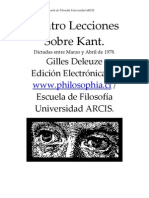 Deleuze, Gilles - Cuatro Lecciones Sobre Kant