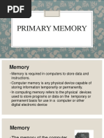 Primary and Secondary Memory PDF