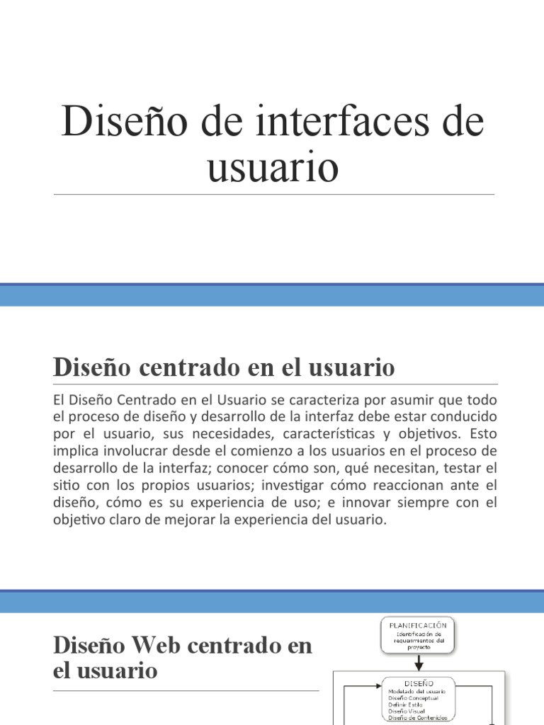 Diseño de Interfaces de Usuario PDF Usabilidad Diseño