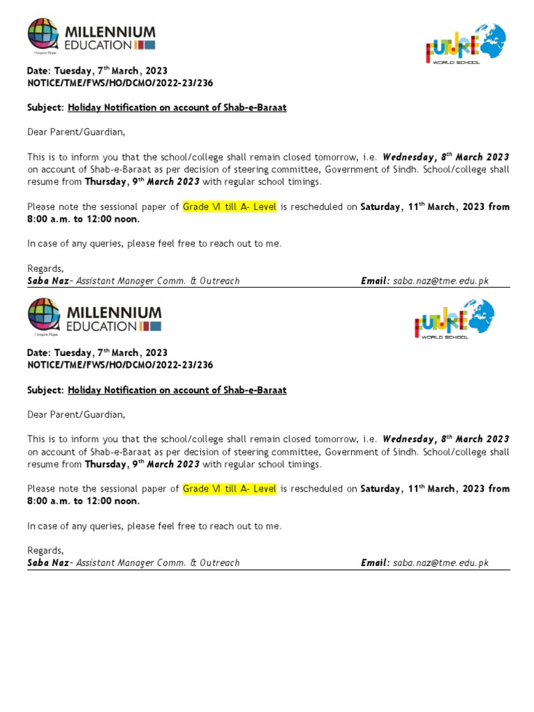 236Public Holiday in Karachi PDF