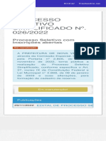 Processo Seletivo Prefeitura Nova Venécia 26/2022