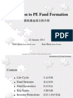 Introduction To PE Fund Formation: 22 January 2011 Dali Qian Jian Shen