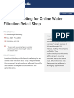 Email Marketing For Online Water Filtration Retail Shop