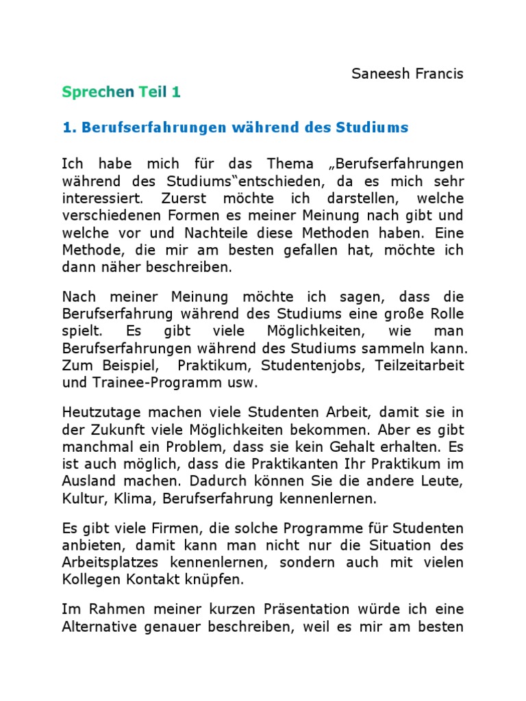 B2 Sprechen Teil 2 PDF PDF