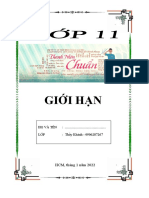 Giới Hạn: HỌ VÀ TÊN: ............................................... LỚP: Thầy Khánh - 0906287267