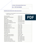 2012 Police Service Fees