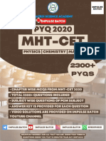 PCM Mht-Cet 2020 Pyqs PDF