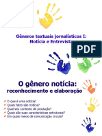 Gêneros jornalísticos