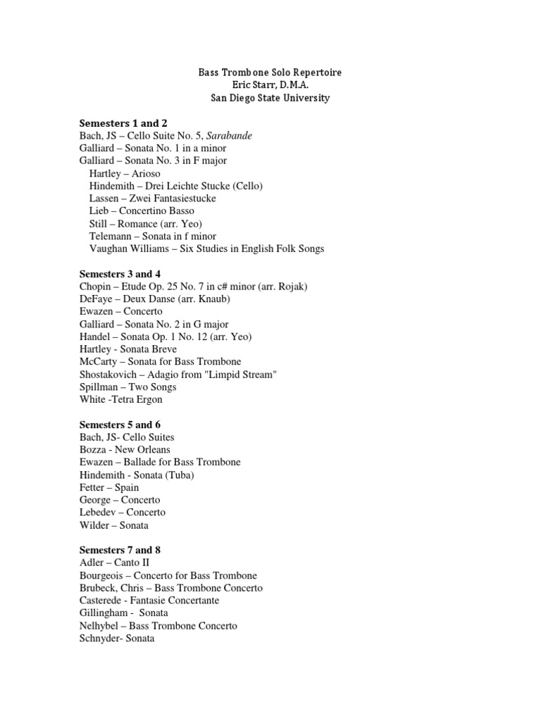 Bass Trombone Solo Repertoire Final PDF