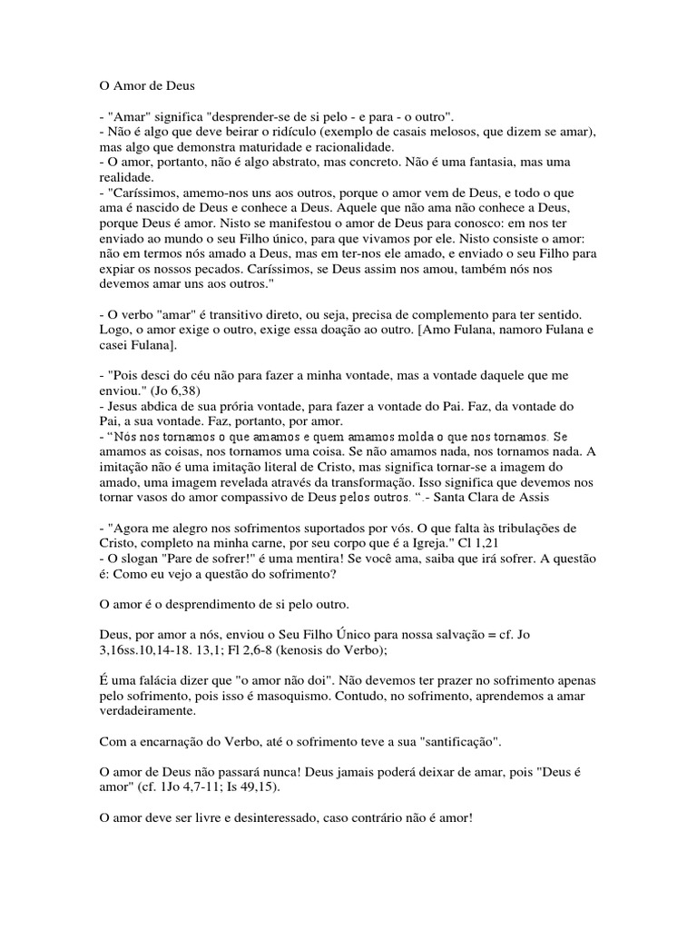 O Amor De Deus Pdf Amor Deus