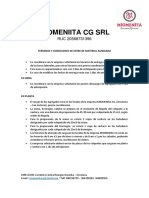 Miomeniita CG SR1 Terminos y Condiciones de Abasteciiento