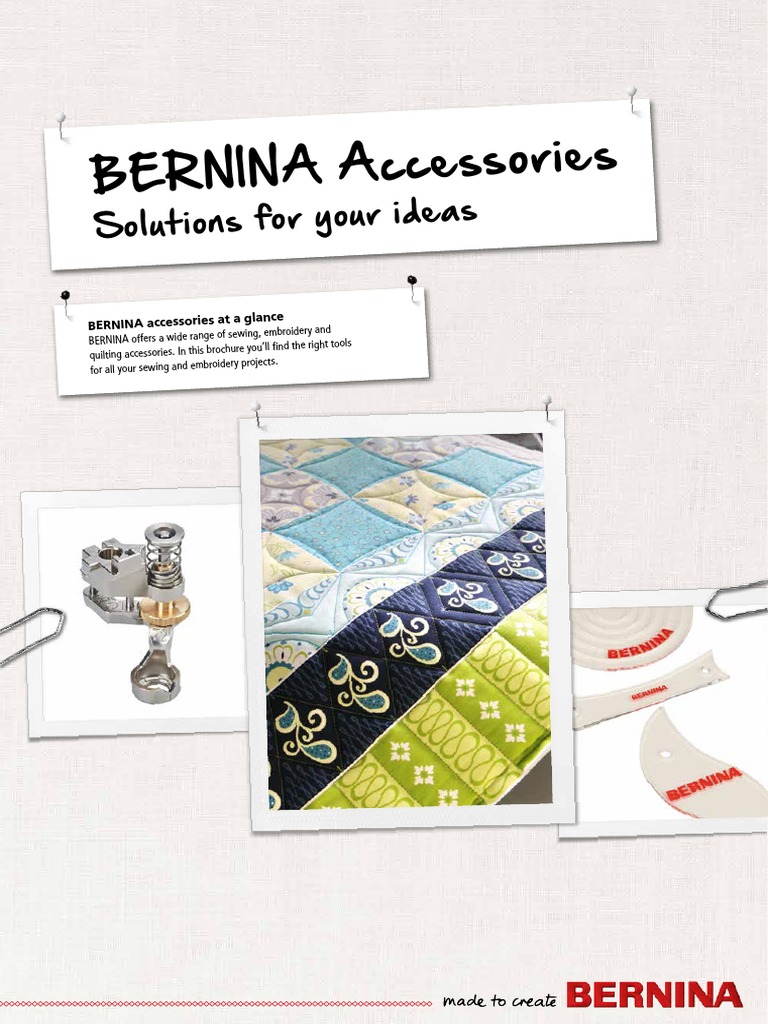 Bernina Accessories (All Machines) | PDF | Decorative Arts | Crafts