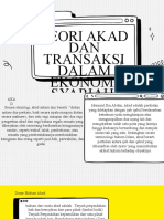 Teori Akad Dan Transaksi Dalam Ekonomi Syariah