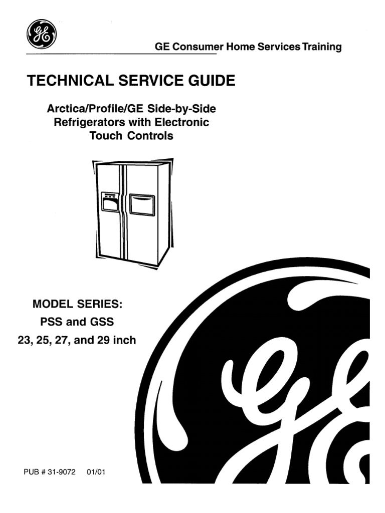 31-9072 Arctica Profile GE Side-By-Side Refrigerator Service Manual