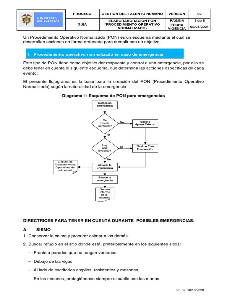 PON para Emergencias en el Ministerio | PDF