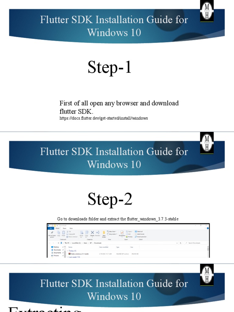 Flutter SDK Installation Guide | Download Free PDF | Windows 10 ...