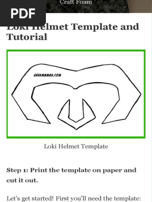 Free Loki Helmet Template and Tutorial – Geek Mamas