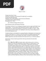 Citizens United Letter To Congress (COVID Origins)