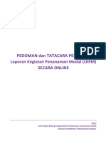 PEDOMAN Dan TATACARA PENGISIAN LKPM Online - Jun