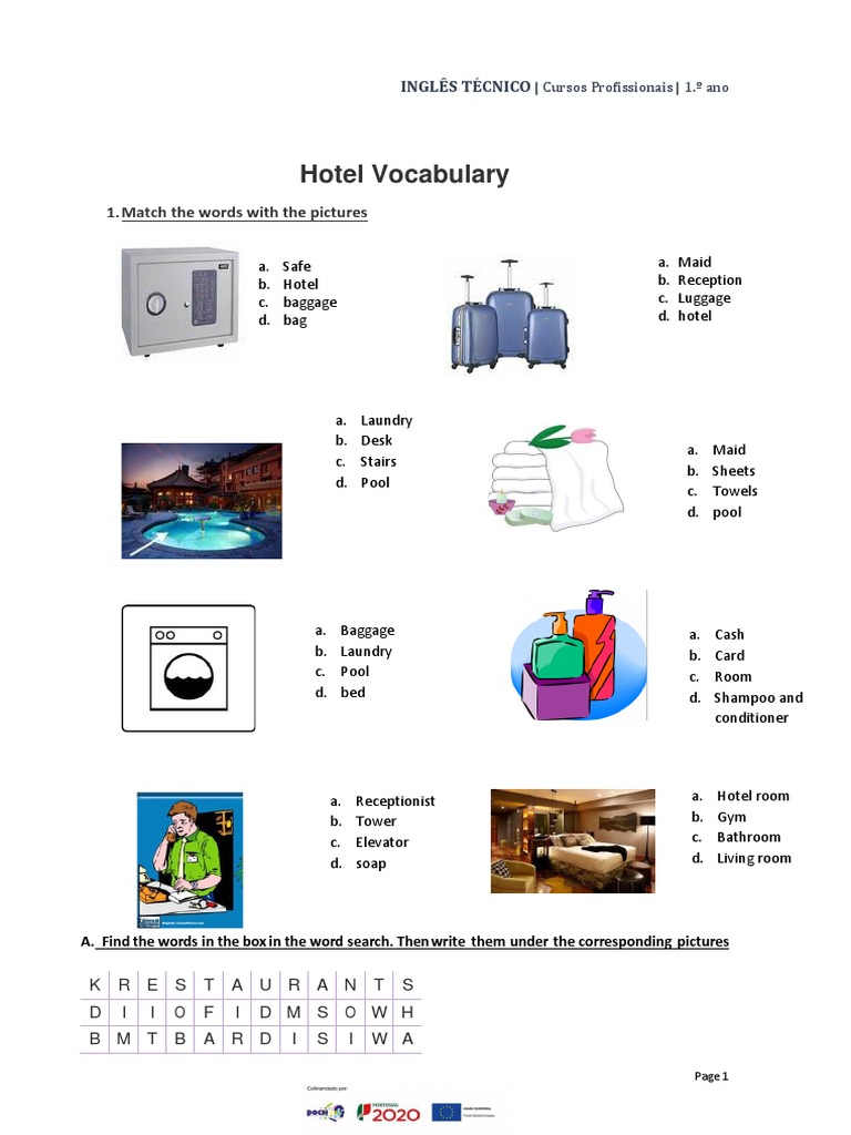 Worksheet On Hotel 26.01.22 | PDF | Domestic Implements
