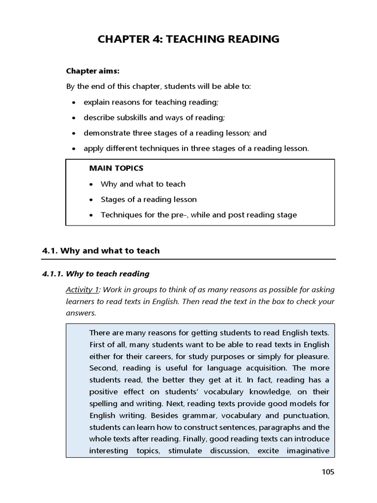 A Guide to Teaching Reading Skills | PDF | Reading Comprehension | Learning