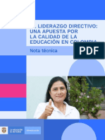 Liderazgo Directivo Una Apuesta Por La Calidad de La Educación en Colombia