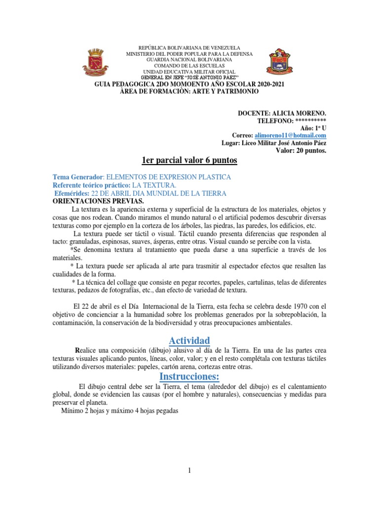 Arte y Patrimonio. Prof Alicia M PDF Dibujo Composiciones Musicales