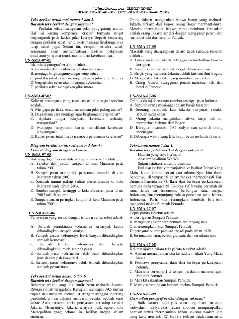 Teks Berikut Untuk Soal Nomor 1 Dan 2