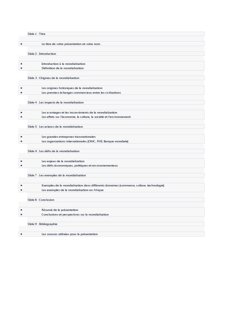 Enjeux et impacts de la mondialisation | PDF | Globalisation ...