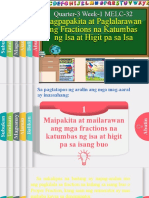 2 Math 3 Q3 WEEK 1 Pagpapaakita at Paglalarawan NG Fractions Na Katumbas NG Isa at Higit Pa Sa Isang Buo