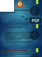 Research Design Important Feature and Steps
