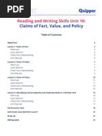 PDF - RW 11 - Unit 10 - Claims of Fact, Value, and Policy, 4 Topics